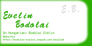 evelin bodolai business card
